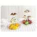 Cake Stand Tower 3-Tier Fruit Racks Plastic Cupcake Dessert Stand-tea Party Serving Platter and 5pcs Fruits Forks For Weddings, Tea Party, Holiday Dinners, or Birthday Parties