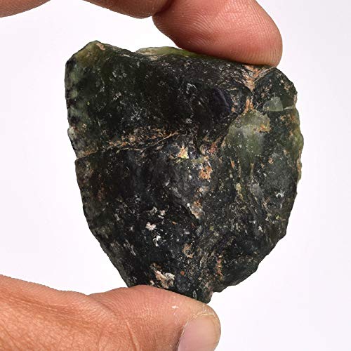 gemhub Healing Crystal Green Serpentine 83.50 Ct. Natural Untreated Rough Certified Serpentine Stone for Jewelry - Image 6