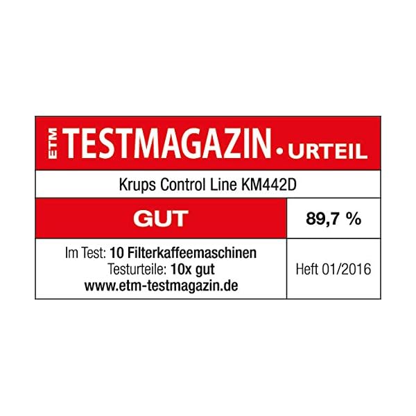 Krups KM442D Premium Filter-Kaffeemaschine | 10-15 Tassen | 1,000 Watt |programmierbar | Warmhaltefunktion | edelstahl… – Bild 8