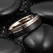 King Will Loop Tungsten Carbide Wedding Band 6mm Rose Gold Line Ring Black Silver Brushed Comfort Fit