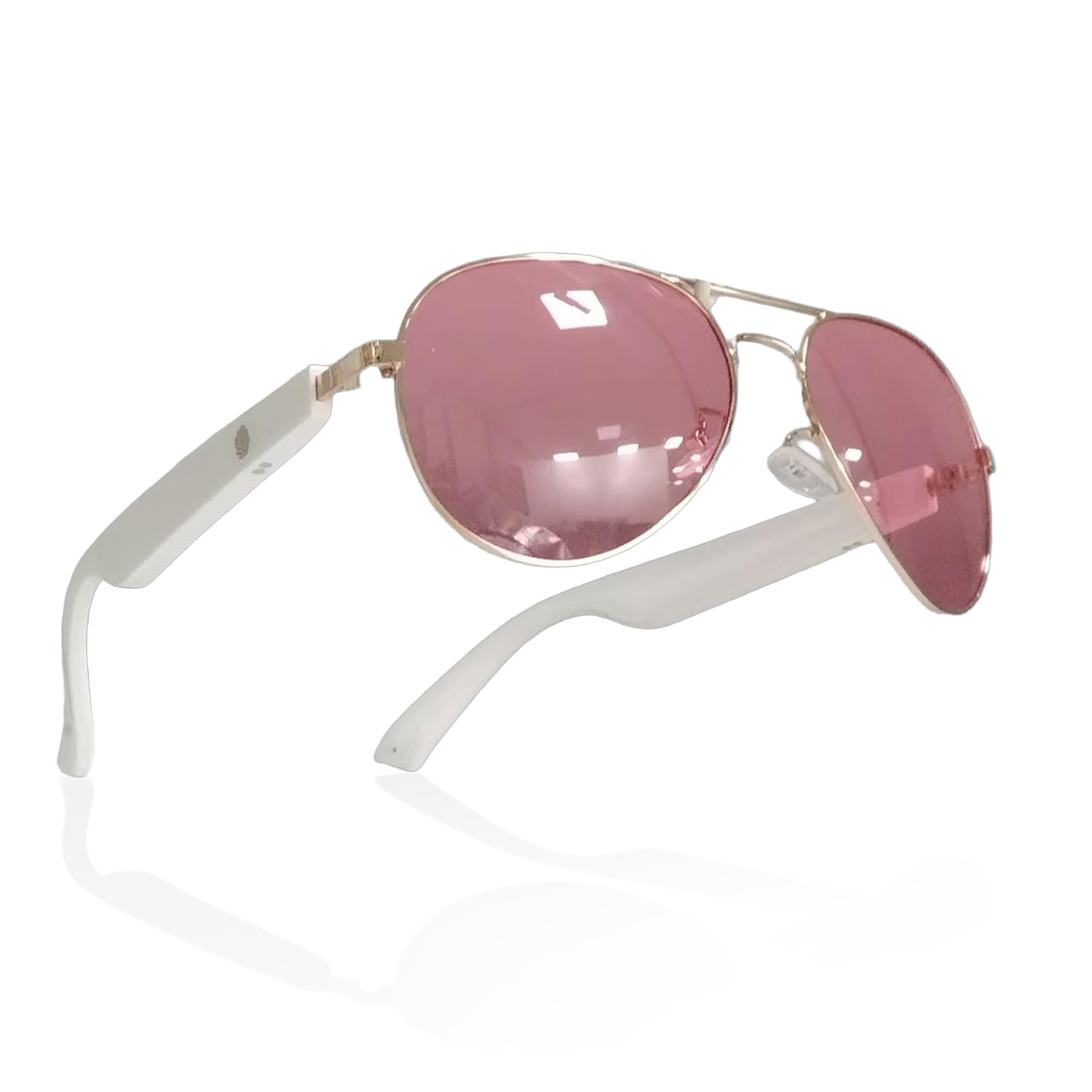Photo 1 of Smart Glasses,Bluetooth-Audio Glasses for Men Women,High-Definition Nylon Lens,Built-in Mic & Speakers,Support Fast Charging,UV Protection,Touch Control & Voice Assistant for Riding Driving?Pink?