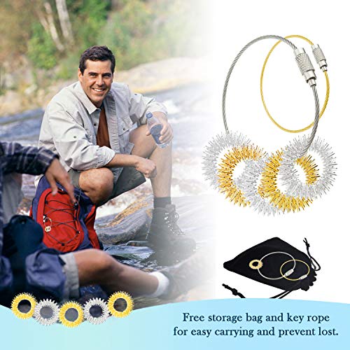 Acupressure Rings and Bracelets Massagers Set Spiky Sensory Finger Rings for Finger and Hand Wrist Massage Pain Relief - Image 6