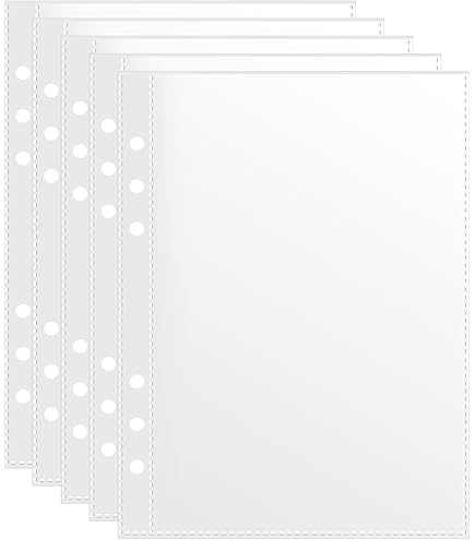 Coin Pages 20 Pocket 25 BCW Card Holder Pages - 6-Pocket Sheets Measuring  2.5" X 5.5" For Trading S Card Binder