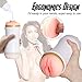 Male Masturbator Cup,2 in 1 Pocket Pussy Sex Toy with 3D Realistic Mouth Textured Vagina and Tight Anus Stroker Rechargeable with 12 Stimulation for Men Masturbation (Size -2)
