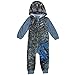 AME Jurassic World Blue Raptor Fleece Hooded Union Suit Boys Pajamas 4-16 (L (10/12))