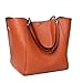 Obosoyo Women's Waterproof Handbags ladies Synthetic Leather Tote Shoulder Bags Fashion Travelling Mommy Soft Hot Brown