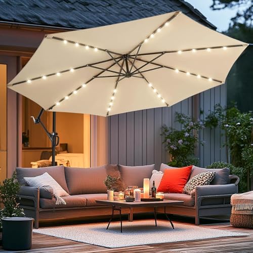 assembly manual 10 hanging solar led umbrella patio sun 10 ft. x 6.5 ft. Rectangular Patio Umbrella Solar LED Lighted in Canopy  Blue Color W65638632