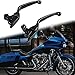 1 Pair Aluminum Ergonomic Designed Brake Clutch Levers Compatible with 08-13 Harley Touring (Matte Black)