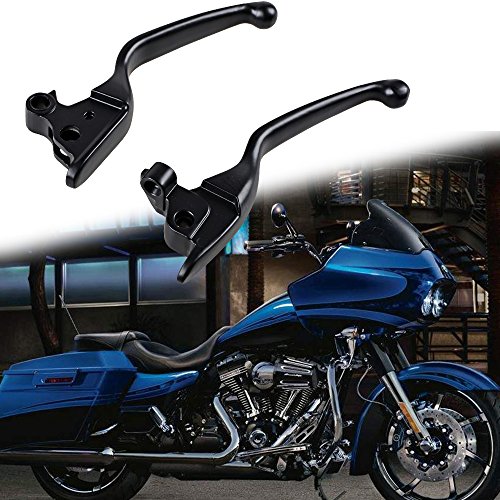 image for Anzio Black Die-Cast Aluminum Ergonomic Designed Brake Clutch Levers f