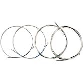 Alnicov Cello Strings Set, 4 Pcs Nickel-Plated Ball End Strings for 4/4 Cello, Medium Gauge, Alloy Steel Core