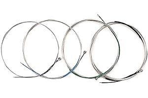 Alnicov Cello Strings Set, 4 Pcs Nickel-Plated Ball End Strings for 4/4 Cello, Medium Gauge, Alloy Steel Core