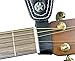 Genuine Leather Acoustic Guitar Strap Button - Single Strap (Black with Gold Button) - by Cavalry Straps