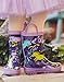 OAKI Kids Rubber Rain Boots Easy-On Handles, Purple Unicorns, 7T US Toddler
