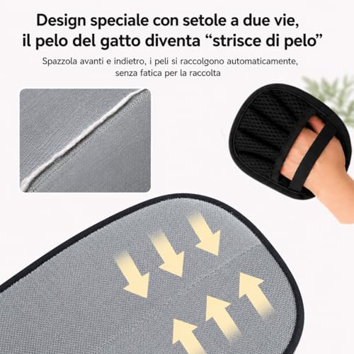 ZenithyrEn 2 x Cat and Dog Hair Gloves with Electrostatic Effect, Washable and Reusable, for Clothes, Sofas, Blankets, Beds and Fabrics