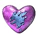 Play Tailor Sequin Heart Pillow with Insert Heart Shaped Reversible Sequins Pillows Decorative Cushion (13
