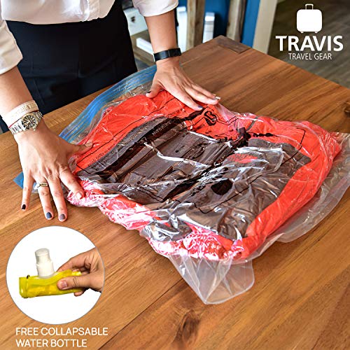 Compression Bags for Travel No Vacuum Reusable Large Sealed Space