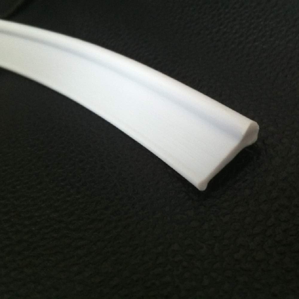 HNNHOME Soft Shower Screen Seal Strip for Folding Doors 2.2 M White