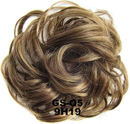 Hair Scrunchies Real Natural Curly Messy Bun Hair Piece Updo