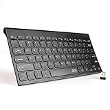 UHURU Wireless Keyboard, 2.4GHz Rechargeable Keyboard for Smart TV, Noteook, Laptop, Surface Pro, Windows 10/8 / 7 / Vista/XP(black-78 Keys)