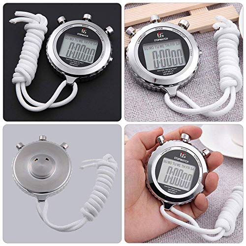 image for LAOPAO Stopwatch Metal Stopwatch Timer with Backlit 1/100th Second Pre
