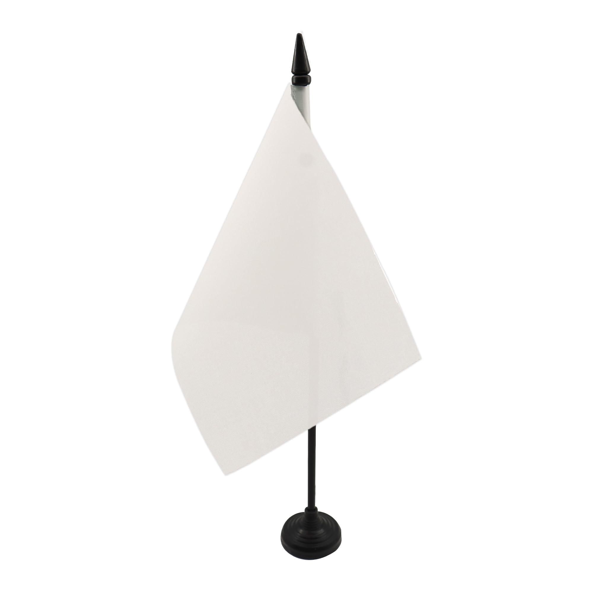 AZ FLAG Race officer white Table Flag 5'' x 8'' - Racing Office Decoration 100% Polyester 21 x 14 cm - Mini Desk Flag with Pole and Black Plastic Base