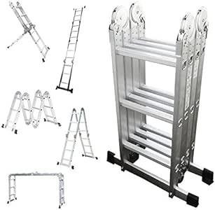 BYTEK - Escalera de aluminio plegable de 3.5 mts: Amazon.com.mx: Hogar