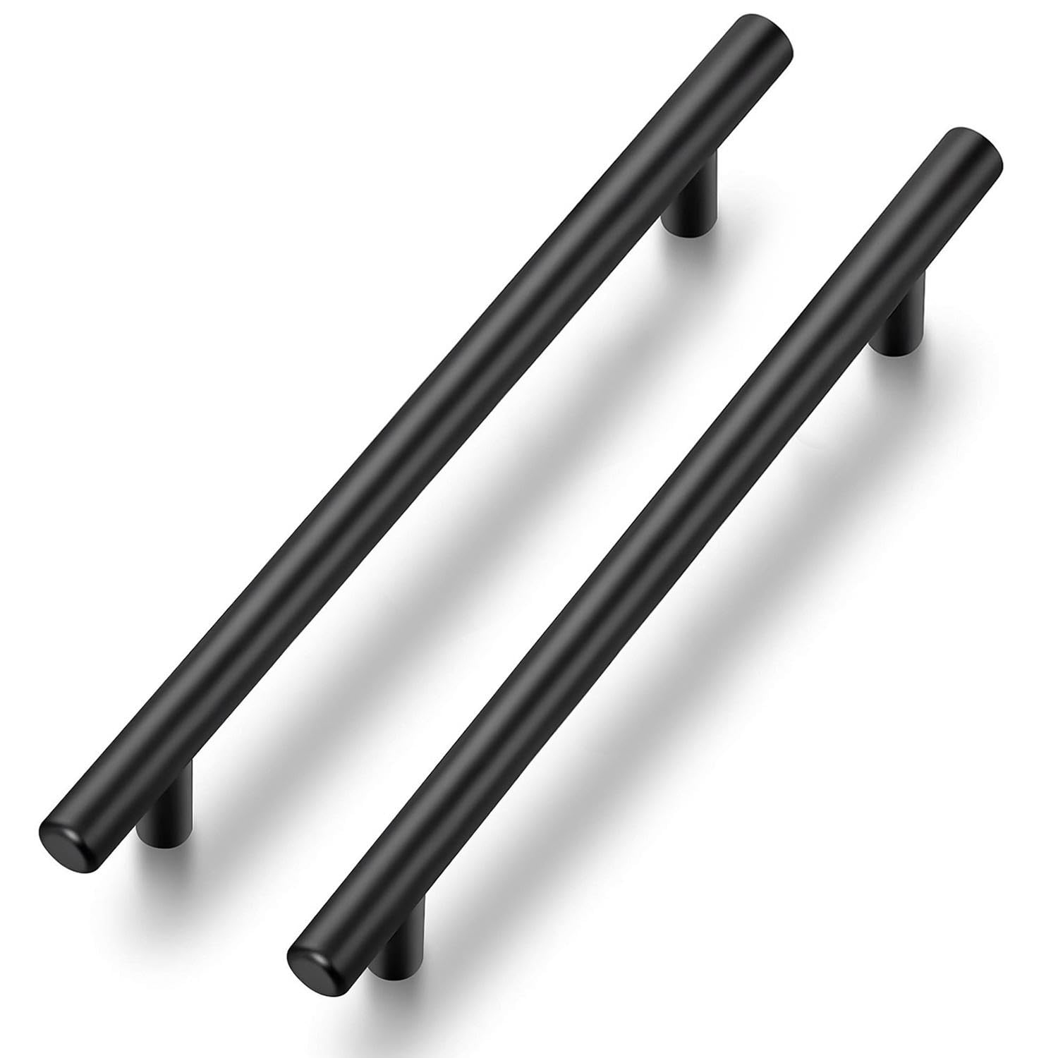 Ravinte 5 Pack Kitchen Cupboard Handles Black Cupboard Handles 160mm Hole Center T Bar Kitchen Handles Pulls for Cabinets and Drawers — image 1