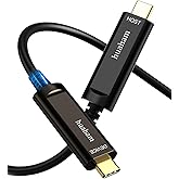 huaham USB C Fiber Optic Cable 50FT, 10Gbps USB 3.2 Gen2 USB C Cable, Ultra Slim & Long Distance Type C Cable with Germany Si