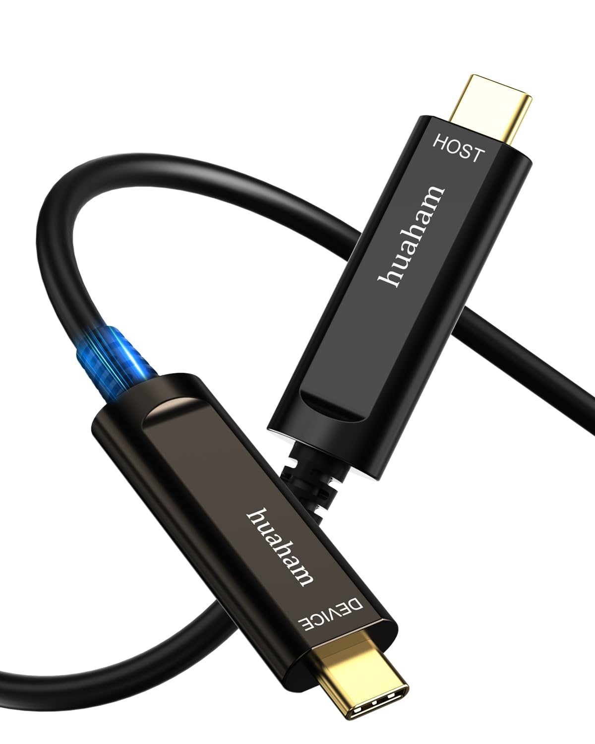 huaham Fiber Optic USB C to USB C Cable 10m, 10Gbps High Speed Type C 3.1 Cable for Webcam,VR/AR, Xbox 360, Camera,TV,Laptop,Projector etc