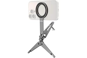 SMALLRIG Dual Magnetic Phone Tripod, Metal Cell Phone Mount Grip with 1/4" Threads, 270° Adjustable Phone Holder Mini Pocket 