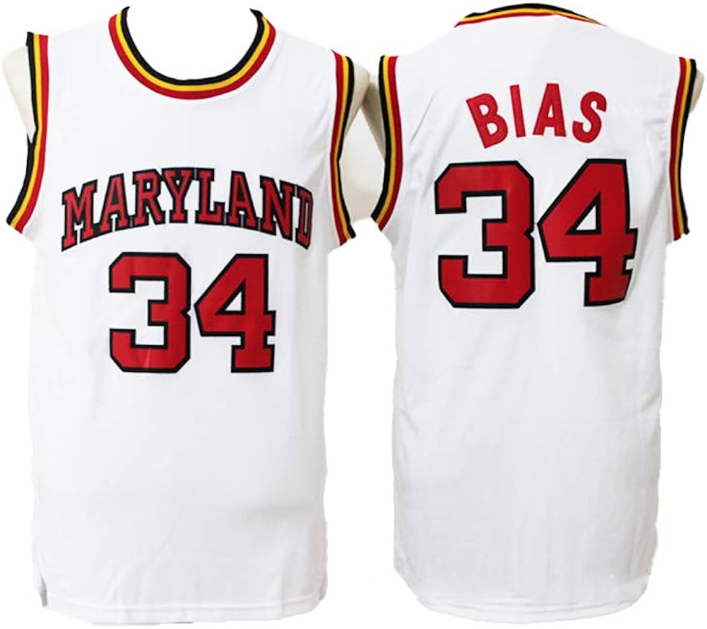 Bias 34 Maryland Basketball Movie Jersey Vest and Shorts Set, Summer
