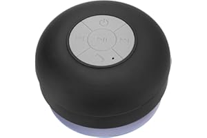 Aumotop Waterproof Speaker Compact Portable Music Player for Bathroom Shower Outdoor Activities Black Silicone 1 X USB Chargi