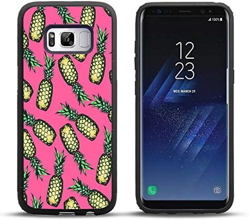 Samsung S8 Plus Case Vivid Pineapples pattern, DOO UC Laser Technology for Protective Case for Samsung Galaxy S8 Plus Black