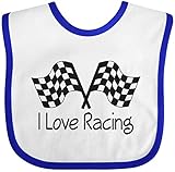 Inktastic Baby Boys' I Love Racing Baby Bib