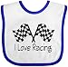 Inktastic Baby Boys' I Love Racing Baby Bib