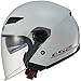LS2 Helmets Open Face Track Helmet (Pearl White - Medium)