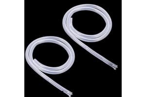 Myvision Food Grade Rubber Hose for 5 Gallon Water Bottle Dispenser，Extended and Thickened Silicone Hose for Electric Water Bottle Pump，1/4" ID Total Length 2.8 FT and Total Length 3.3 FT 1 Pack each