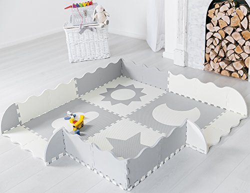 grey and white foam floor tiles baby