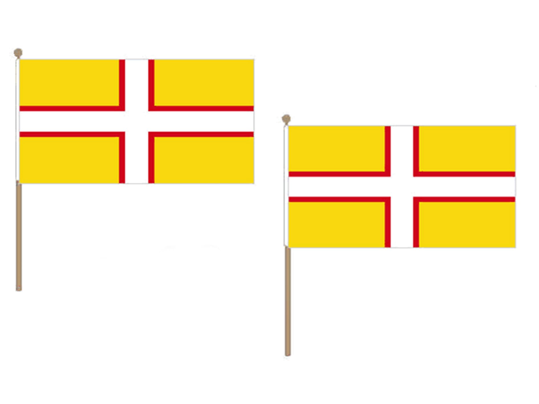 AZ FLAG DORSET NEW COUNTY FLAG 12'' x 18'' wood stick - COUNTY OF DORSET - ENGLAND FLAGS 30 x 45 cm - BANNER 2x3 in with pole