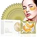 FRESHME 24K Golden Collagen Eye Pads - Gel Eye Mask Gel for Eyes Treatment Puffiness Anti Aging Removing Bags Deep Hydration Relieve Dark Circles Under Eye Gels Mask for Women (20 Pairs)
