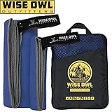Camping Towel by Wise Owl Outfitters - Ultra Soft Compact Quick Dry Microfiber - Great for Fitness, Hiking, Yoga, Travel, Sports, Backpacking & The Gym - Free Bonus Hand Towel 24x48 RB