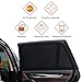 ZOTO Car Rear Window Sun Shade, Premium Breathable Mesh Sun Shield Protect Baby/Pet from Sun's Glare & Harmful UV Rays, Universal Car Curtains Fit for Cars, Trucks and SUV's (Pack of 2,Large Size)