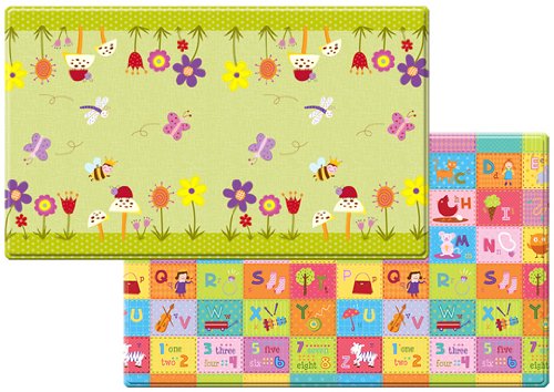 Dwinguler Eco-friendly Kids Play Mat - Garden Delight, Green (Large)