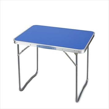 Children S Folding Table 80 Cm Aluminum Blue Portable Table Small Space Outdoor Camping Children S Computer Desk Color Blue Size 70cm Amazon Ca Home Kitchen