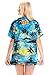 Funky Hawaiian Blouse Shirt, Shortsleeve, Surf, Turquoise, L