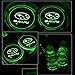 Lntly LED Car Logo Cup Holder Pad Waterproof Bottle Drinks Coaster Built-in Light 7 Colors Changing USB Charging Mat LED Cup Mat Car Atmosphere Lamp 2PCS for Subaru Accessories