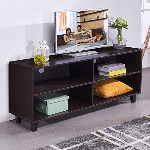 image for DlandHome TV Stand WF-TVG001BW, 4-Cube, 58