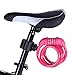 Titanker Bike Lock, 4ft Security Resettable Combination Coiling Bike Cable Locks with Mounting Bracket, 1/2 Inch Diameter (Pink)thumb 4