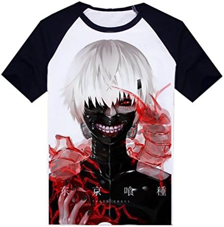 AnimeTown Tokyo Ghoul Cosplay Costume Anime Short Sleeves Tee T-shirt (M, WT-BK2)