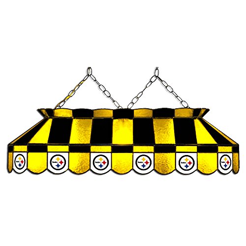 NFL Pittsburgh Steelers 40-Inch Rectangular Stained Glass Billiards Table Light